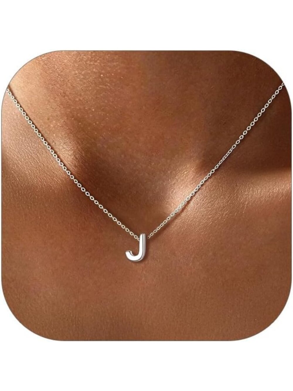 Dainty 925 Sterling Silver Initial Necklace for Women | Personalized Letter